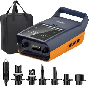 20 PSI High Pressure SUP Pump, 7.5in Digital Electric Paddle Board Pump, 12V DC Car Connector with Included Storage Bag, for Stand-up Paddleboard