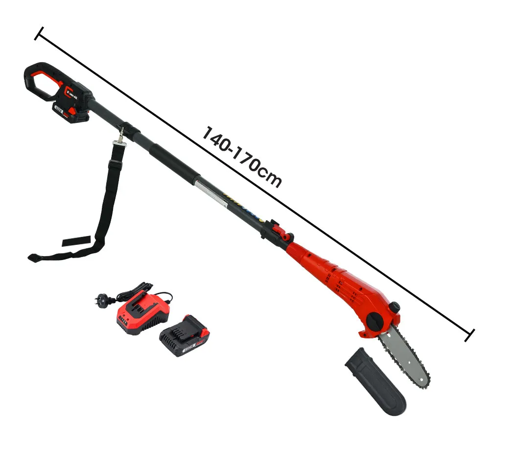 20V Cordless Pole Chainsaw, 8" Bar, Lithium-Ion Battery - Baumr-AG