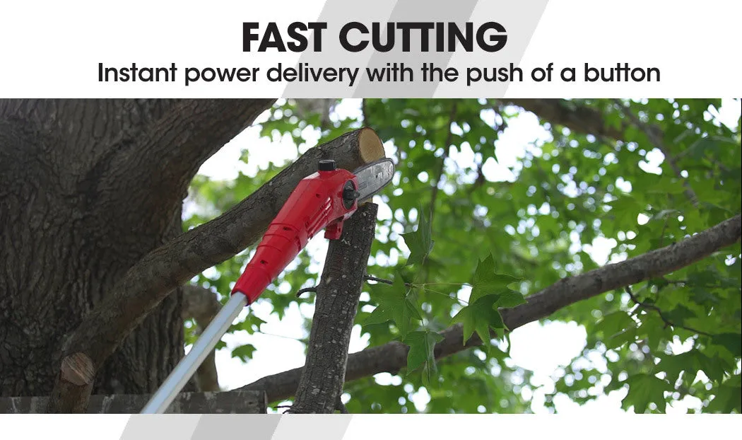20V Cordless Pole Chainsaw, 8" Bar, Lithium-Ion Battery - Baumr-AG