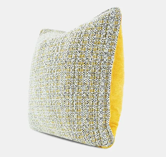 Contemporary Modern Sofa Pillows, Large Yellow Decorative Throw Pillows, Large Square Modern Throw Pillows for Couch, Simple Throw Pillow for Interior Design