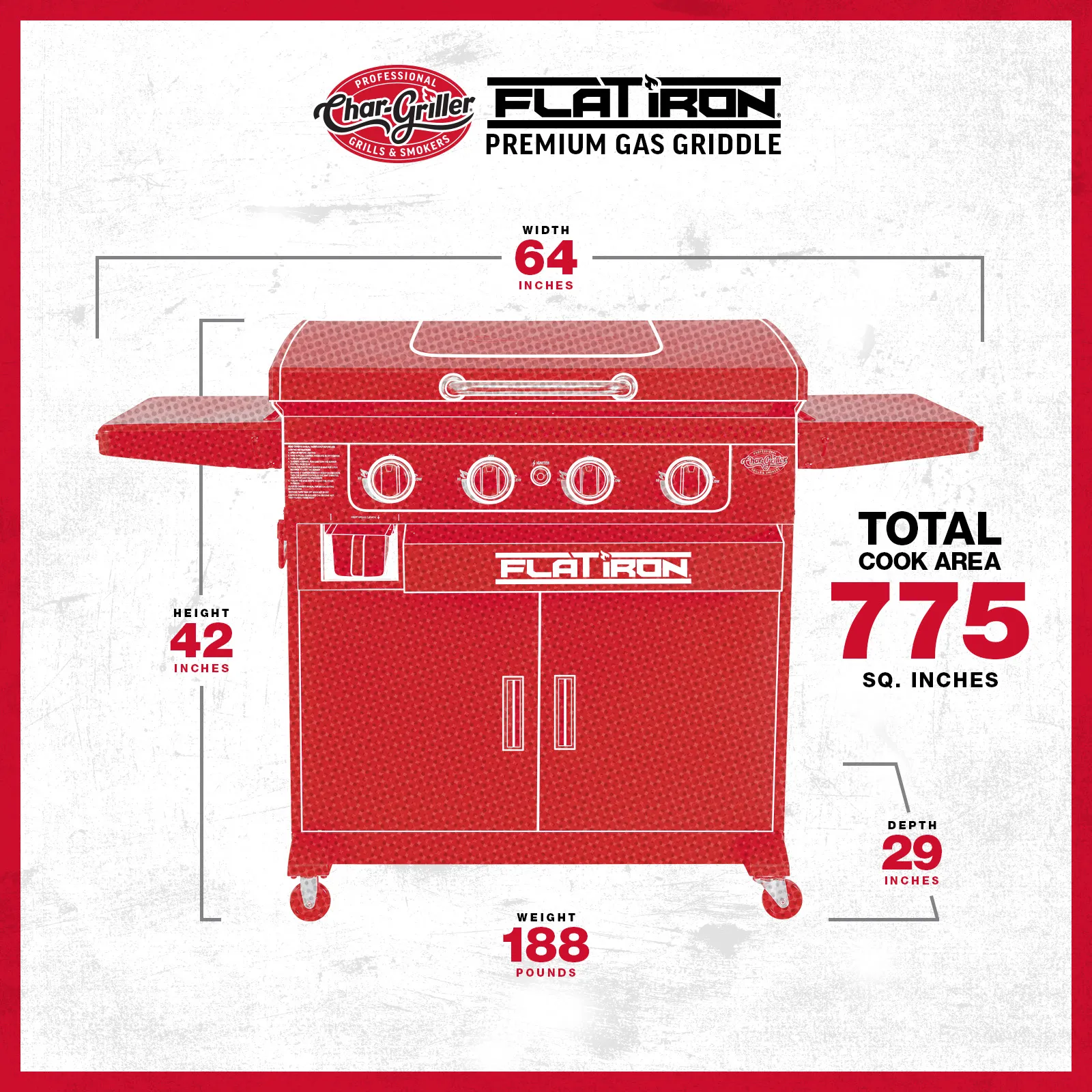 Flat Iron® Premium Gas Griddle