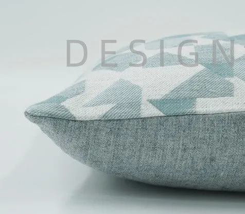 Modern Sofa Pillows, Geometric Blue Decorative Throw Pillows, Contemporary Square Modern Throw Pillows for Couch, Abstract Throw Pillow for Interior Design
