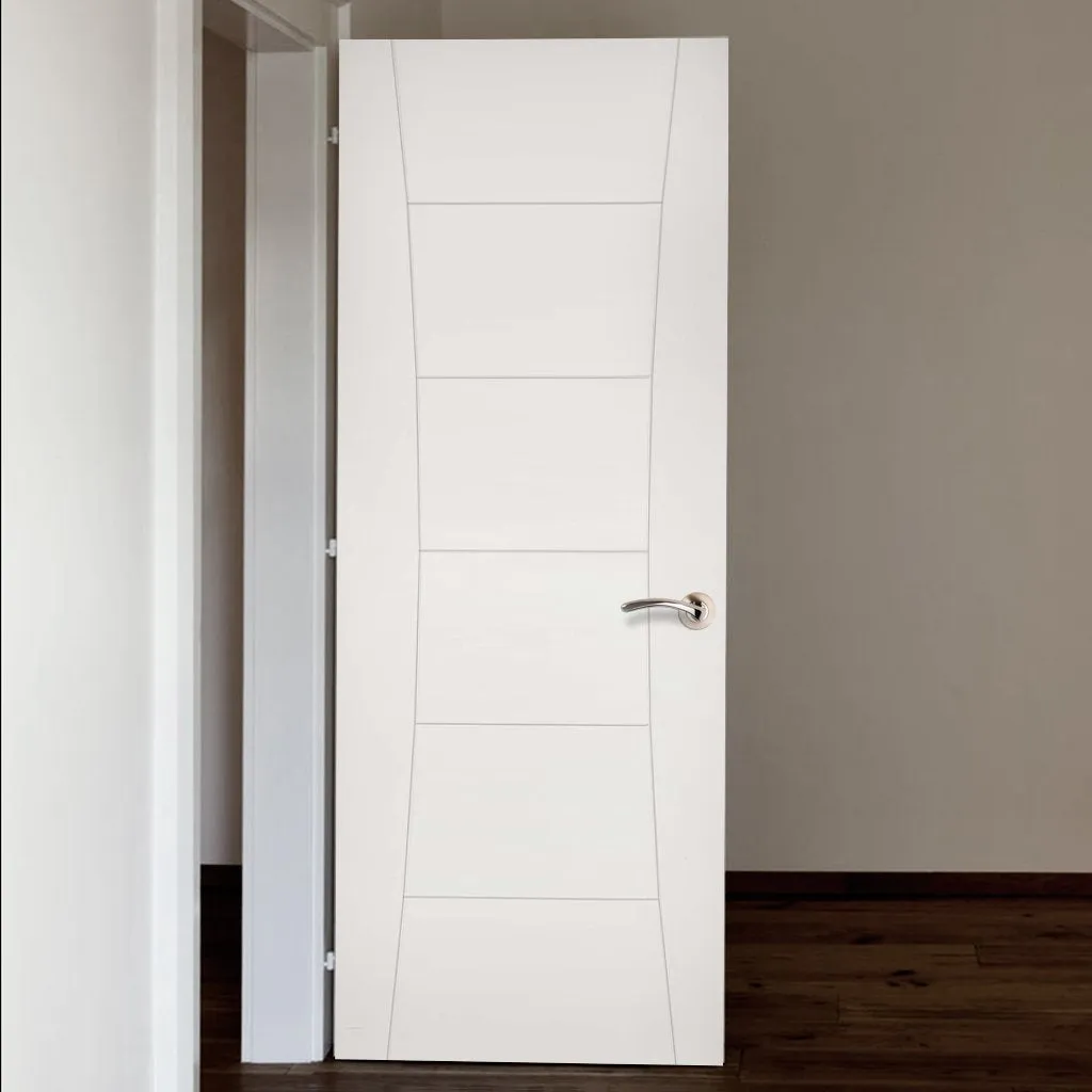 Pamplona White Primed Flush Fire Internal Door - 1/2 Hour Fire Rated