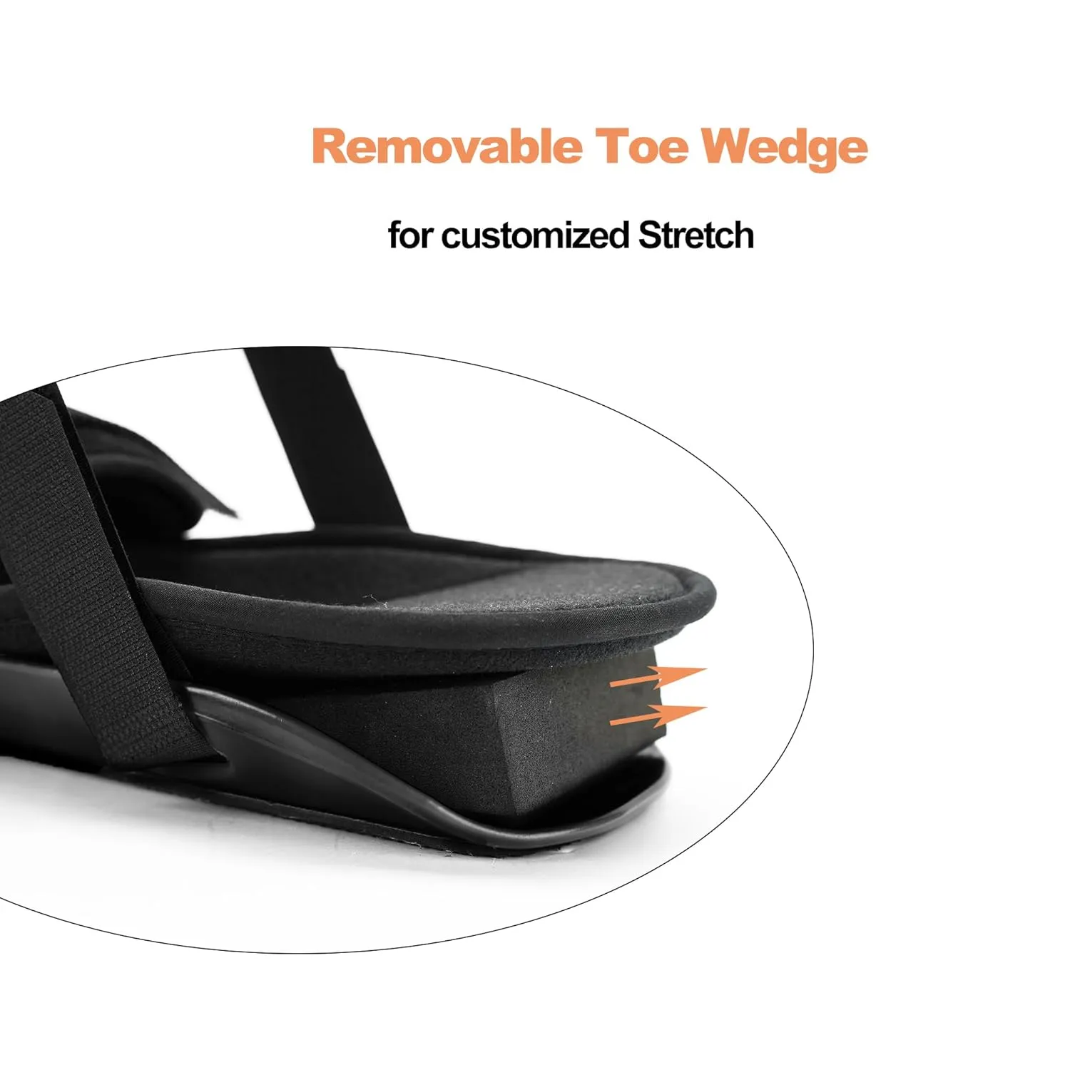 Plantar Fasciitis Night Splint, Adjustable Foot Brace for Pain Relief, Achilles Tendonitis Night Splint(Black Shell and Black lining L)