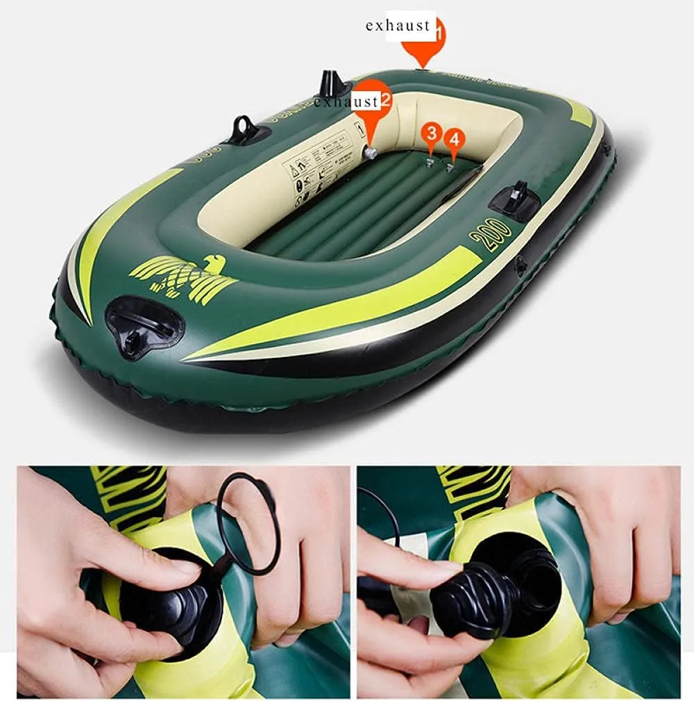 TEmkin 2-3 Person Inflatable Boat,Heavy Duty Inflatable Kayak Fishing Boat Inflatable Boat, PVC Kayak, Thickened Drifting Boat (for 2 People A)
