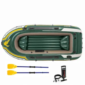 Thickened Inflatable Boat Kayaking Fishing Rafting Waters Sports Boat,Inflatable Dinghy Boat 250x135cm