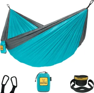 Wise Owl Outfitters Hammock for Camping Hammocks Gear for The Outdoors Backpacking Survival or Travel - Portable Lightweight Parachute Nylon - Up to 500lbs